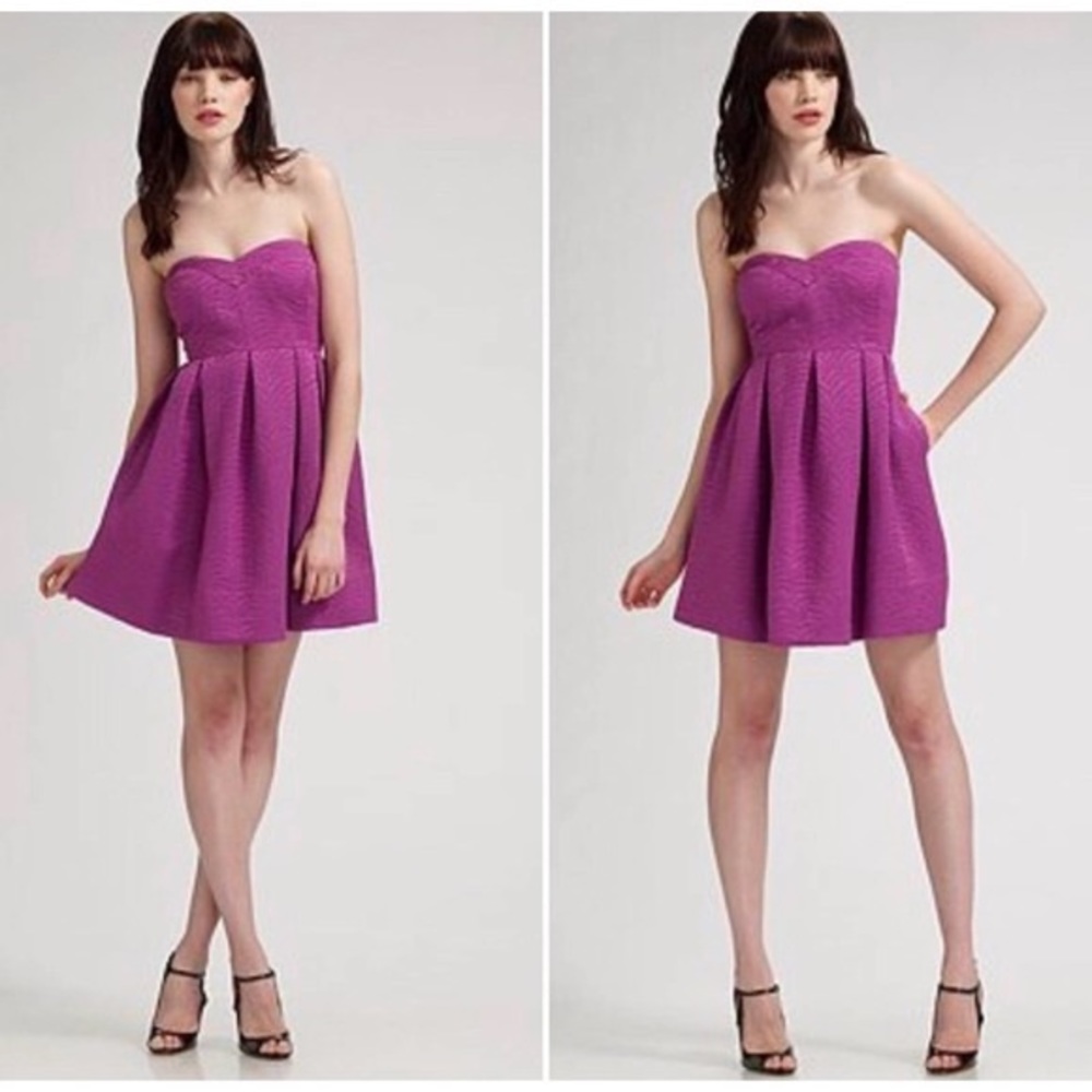 Rebecca Taylor Purple Strapless Dress